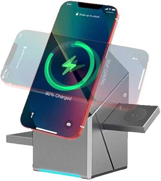 New Generation 3-in-1 Magnetic Pop-up Design Wireless Charger