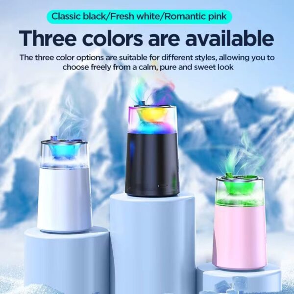 Smart car air freshener with RGB light and fog effect