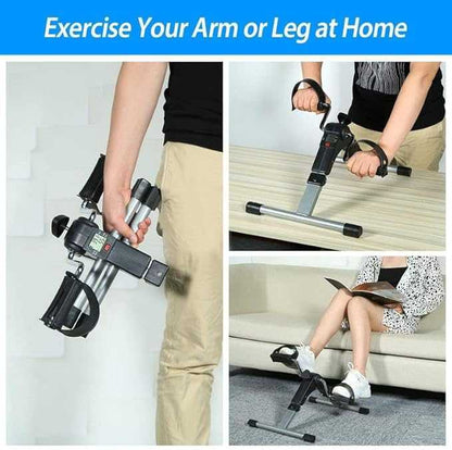 Home exercise equipment for arms and legs with text &