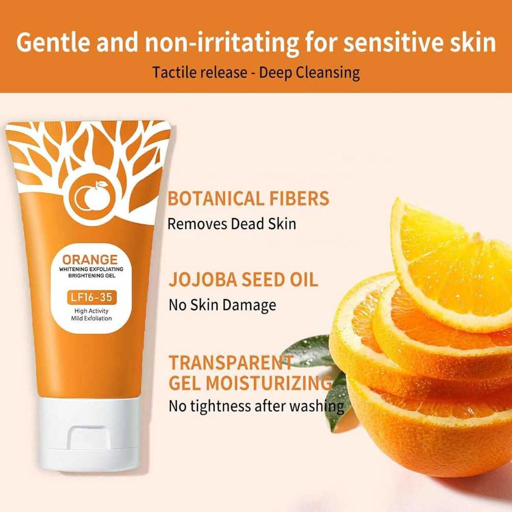 Pack of 2 Orange Exfoliating Gel for Face &amp; Body